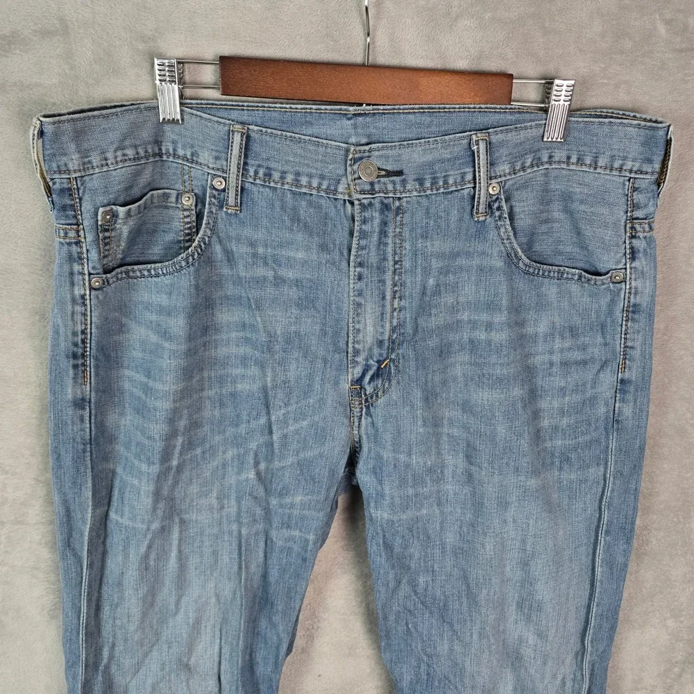 Levis 569 Loose Straight Jeans Mens 39x33‎ Light Wash Blue Denim 00569-0094
